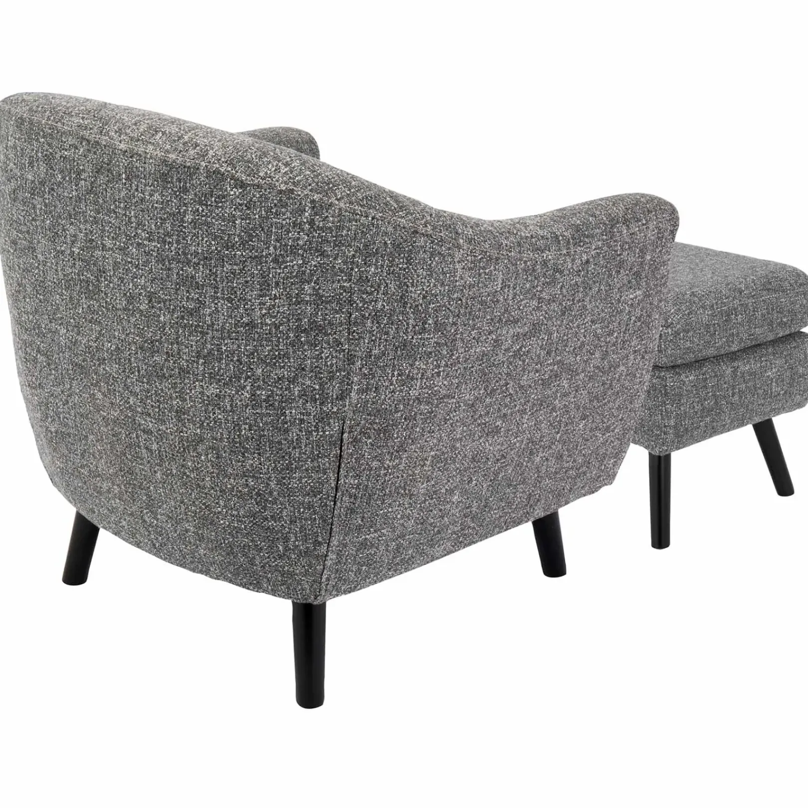 Best Rockwell Accent Chair & Ottoman Set, Salt & Pepper Opening Sales Accent Chairs