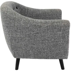 Best Rockwell Accent Chair & Ottoman Set, Salt & Pepper Opening Sales Accent Chairs