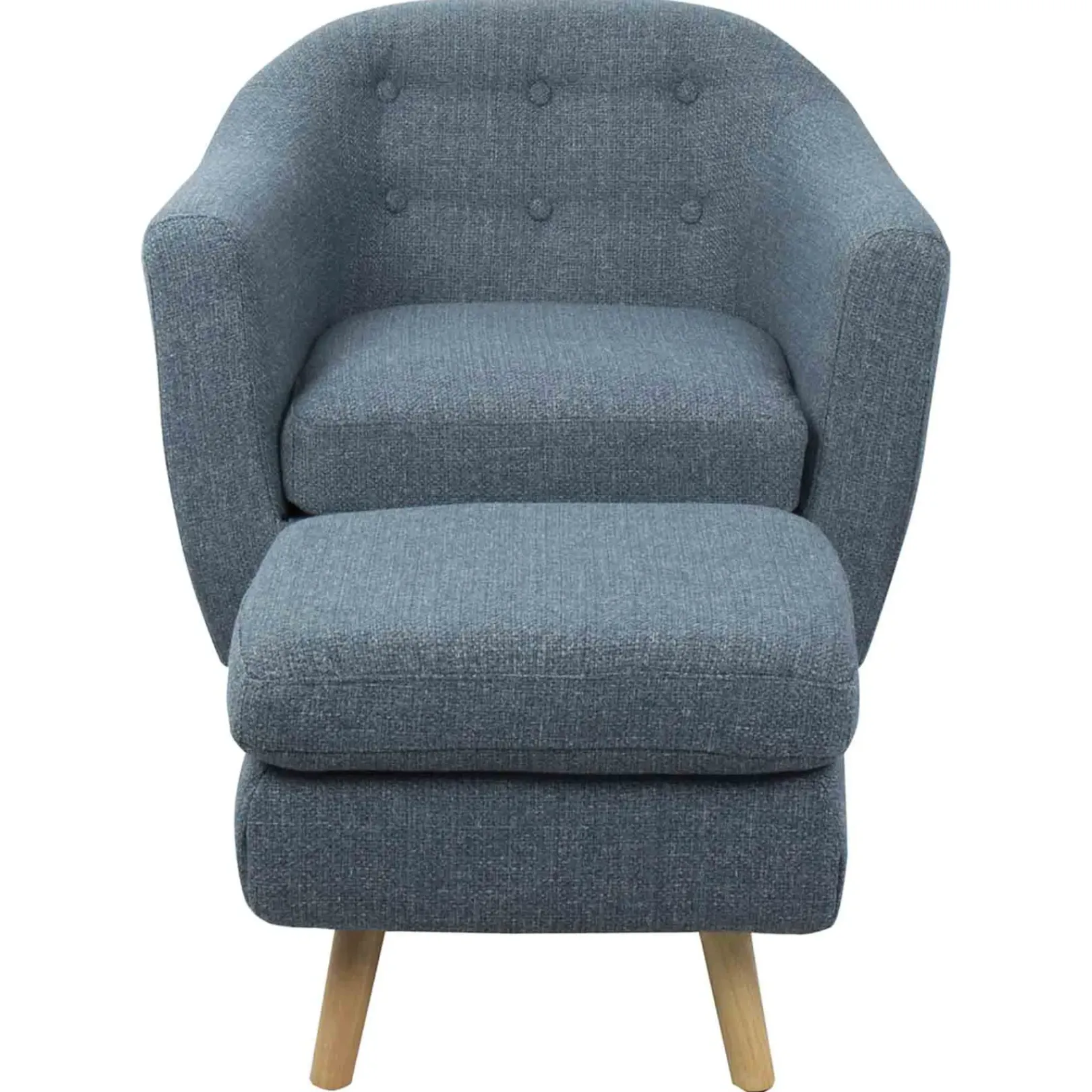 Online Rockwell Accent Chair & Ottoman Set, Blue Bargain Sale Accent Chairs