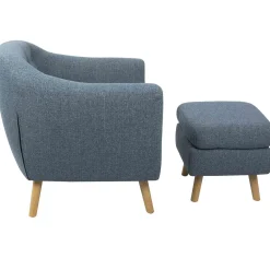 Online Rockwell Accent Chair & Ottoman Set, Blue Bargain Sale Accent Chairs