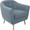 Clearance Rockwell Blue Mid-Century Modern Accent Chair Opening Sales Accent Chairs