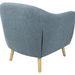 Clearance Rockwell Blue Mid-Century Modern Accent Chair Opening Sales Accent Chairs