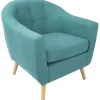 Best Rockwell Teal Mid-Century Modern Accent Chair Gift Selection Accent Chairs