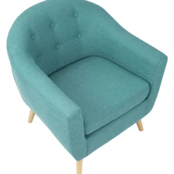 Best Rockwell Teal Mid-Century Modern Accent Chair Gift Selection Accent Chairs
