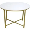 Online Round Gold Coffee Table With Marble Top Low Price Coffee & End Tables