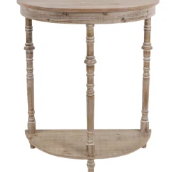 Rounded Turned Leg Wooden Console Low Price Entryway Furniture