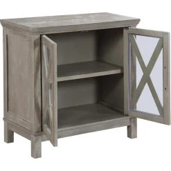 Outlet Rowan 2-Drawer Grey Cabinet Flash Sale Cabinets & Chests