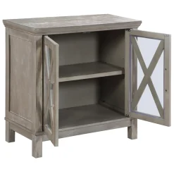 Outlet Rowan 2-Drawer Grey Cabinet Flash Sale Cabinets & Chests