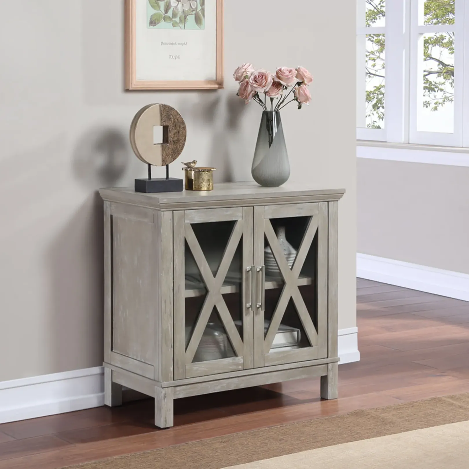 Outlet Rowan 2-Drawer Grey Cabinet Flash Sale Cabinets & Chests