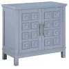 Clearance Sadie 2-Drawer Geometric Cabinet, Grey Bargain Sale Cabinets & Chests