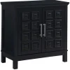 Outlet Sadie 2-Drawer Geometric Cabinet, Black Outlet Cabinets & Chests