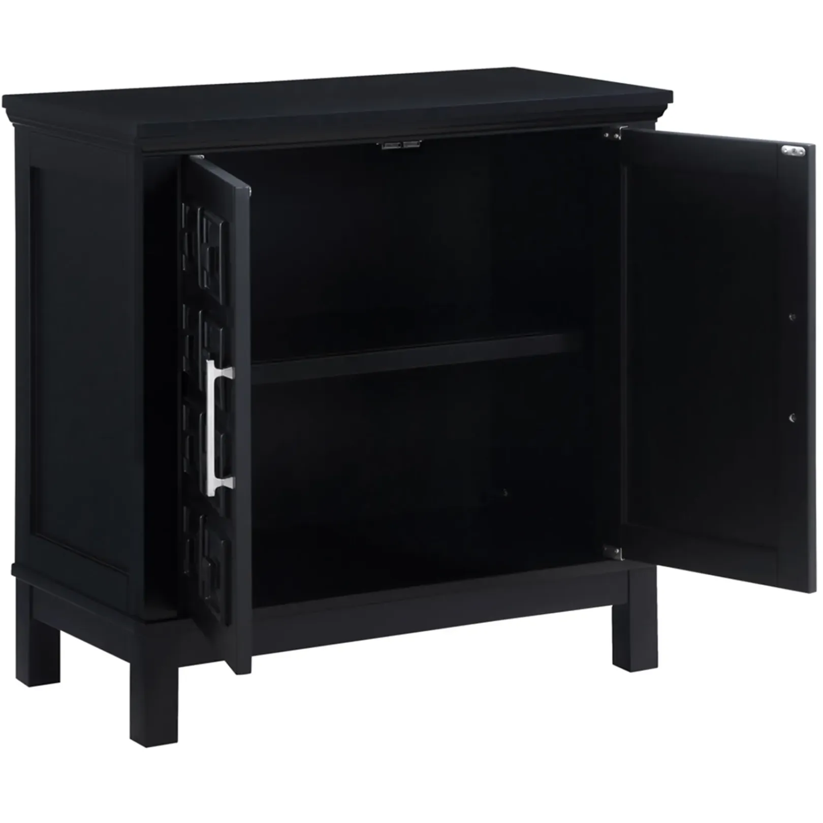 Outlet Sadie 2-Drawer Geometric Cabinet, Black Outlet Cabinets & Chests