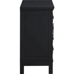 Outlet Sadie 2-Drawer Geometric Cabinet, Black Outlet Cabinets & Chests