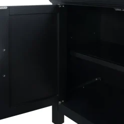 Outlet Sadie 2-Drawer Geometric Cabinet, Black Outlet Cabinets & Chests