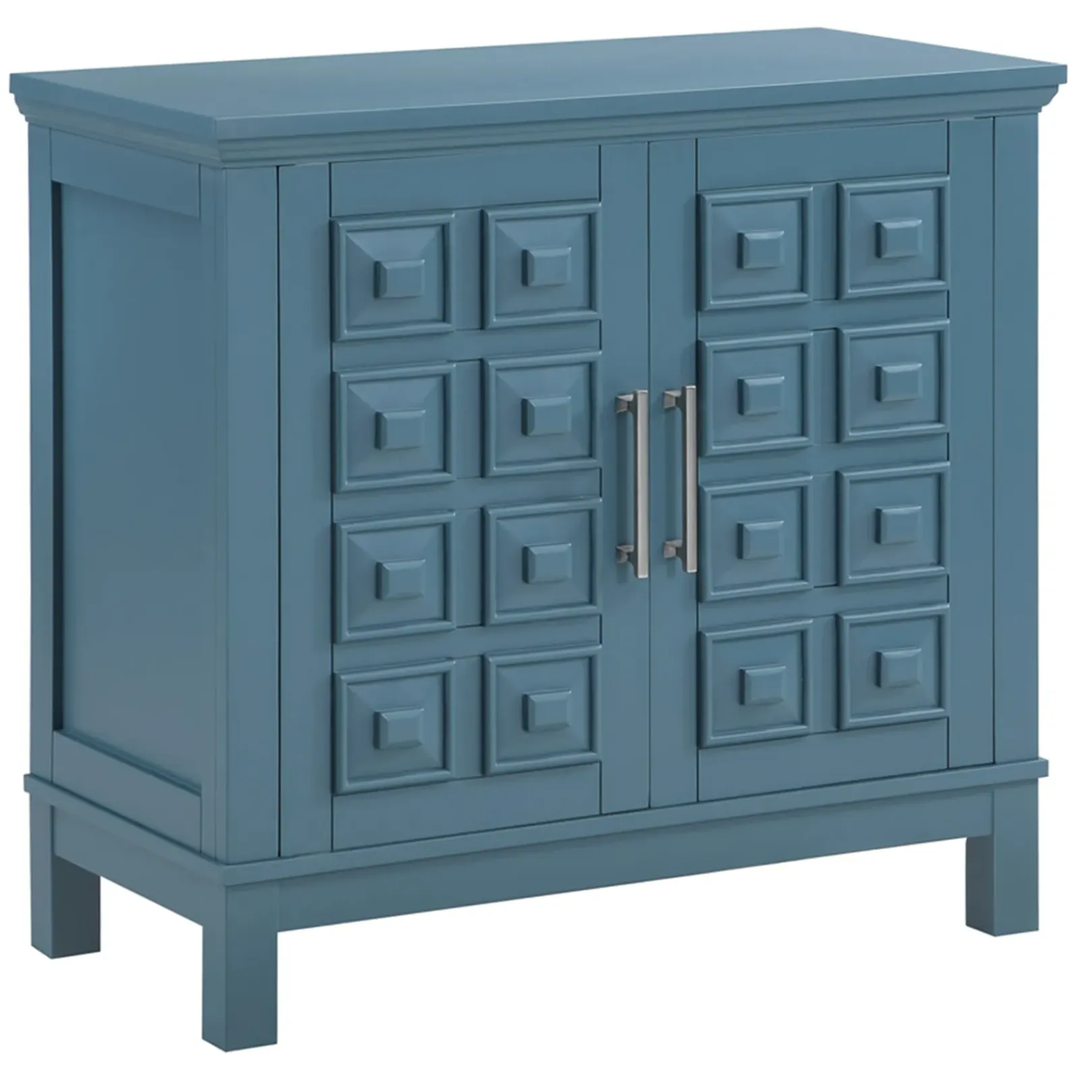 Best Sadie 2-Drawer Geometric Cabinet, Turquoise Clearance Cabinets & Chests