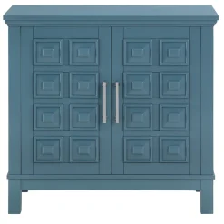 Best Sadie 2-Drawer Geometric Cabinet, Turquoise Clearance Cabinets & Chests