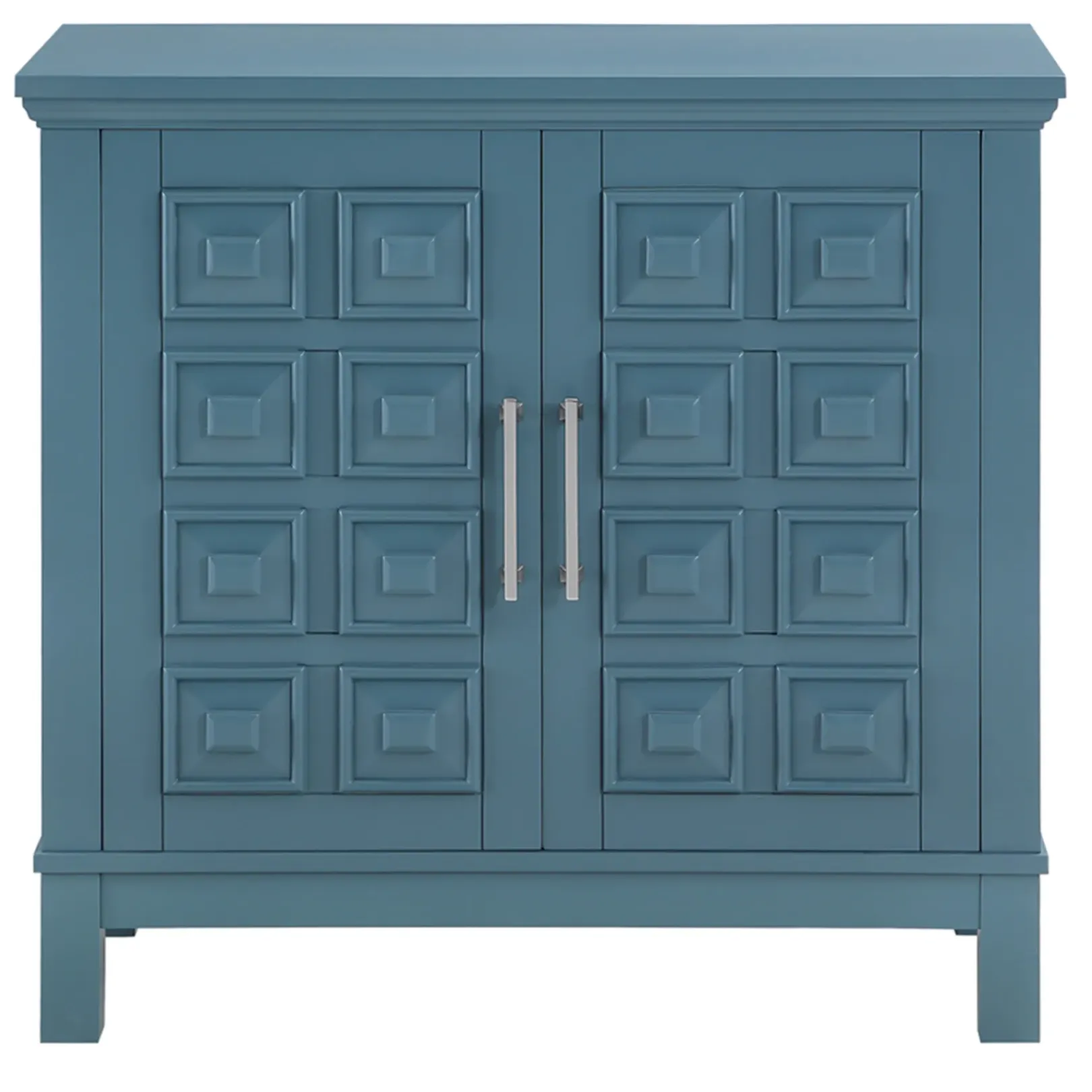 Best Sadie 2-Drawer Geometric Cabinet, Turquoise Clearance Cabinets & Chests