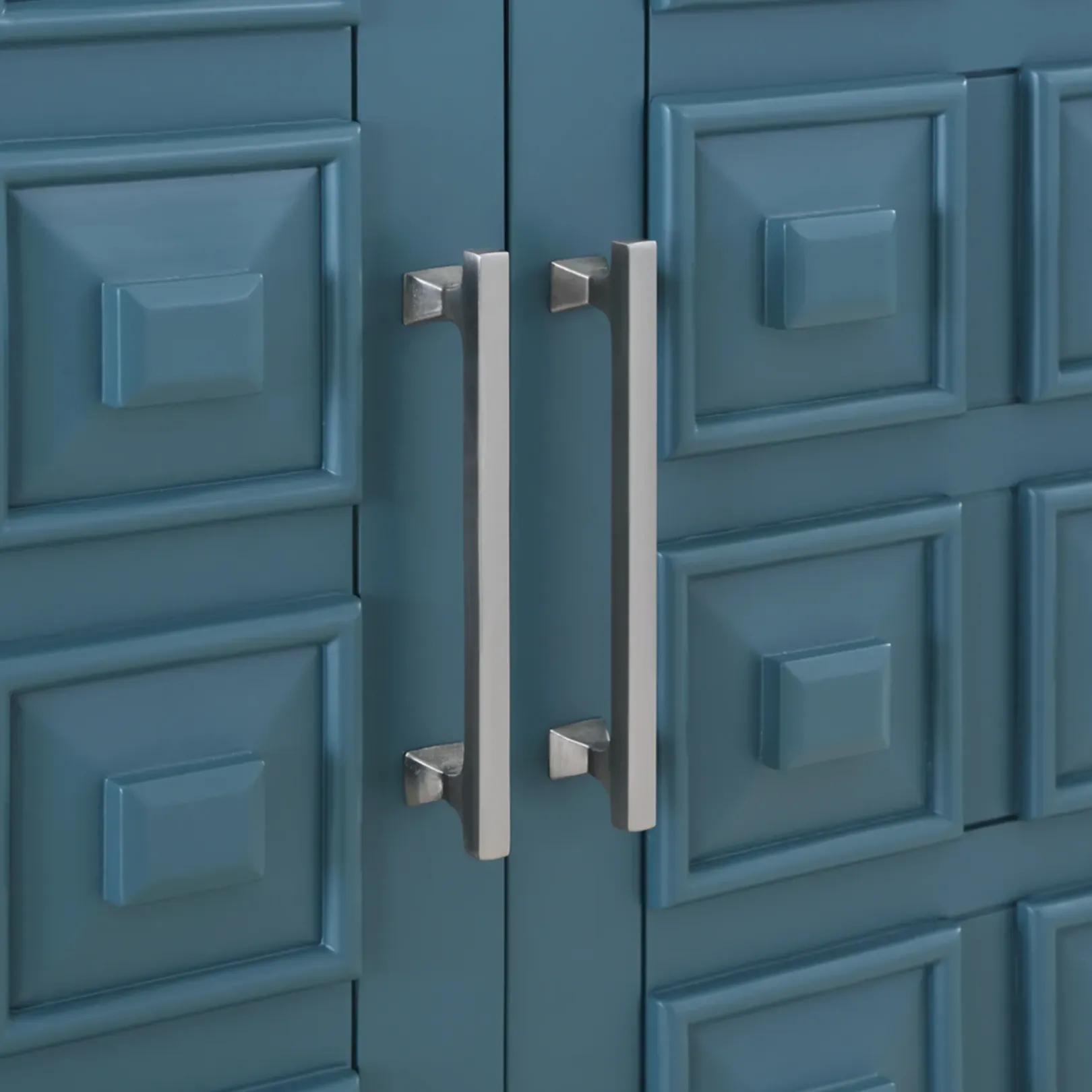 Best Sadie 2-Drawer Geometric Cabinet, Turquoise Clearance Cabinets & Chests