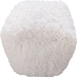Hot Sammy Shag Pouf, Ivory Opening Sales Ottomans & Poufs