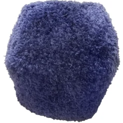 Sale Sammy Shag Pouf, Navy Bargain Sale Ottomans & Poufs
