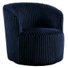 Sawyer Blue Pleated Swivel Tub Chair Promotion Accent Chairs