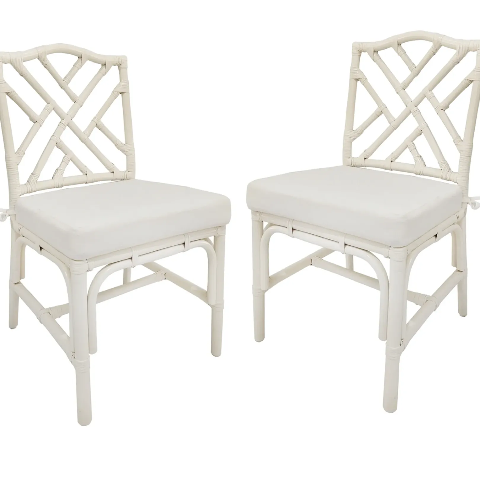 Discount Set Of 2 Grace Mitchell Dana White Rattan Dining Chair Gift Selection Dining Chairs & Benches