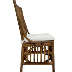 Hot Set Of 2 Honeybloom Cade Brown Rattan Box Chair Outlet Dining Chairs & Benches