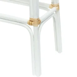 Set Of 2 Indah Rattan Backless Barstool, White Online Discount Barstools