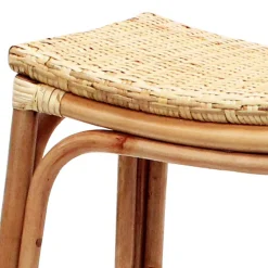 Discount Set Of 2 Indah Rattan Backless Barstool, Honey Bargain Sale Barstools