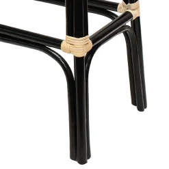 Sale Set Of 2 Indah Rattan Backless Barstool, Black Online Discount Barstools