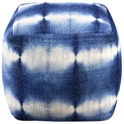 Online Shyloh Shibori Pouf Blue Discount Ottomans & Poufs