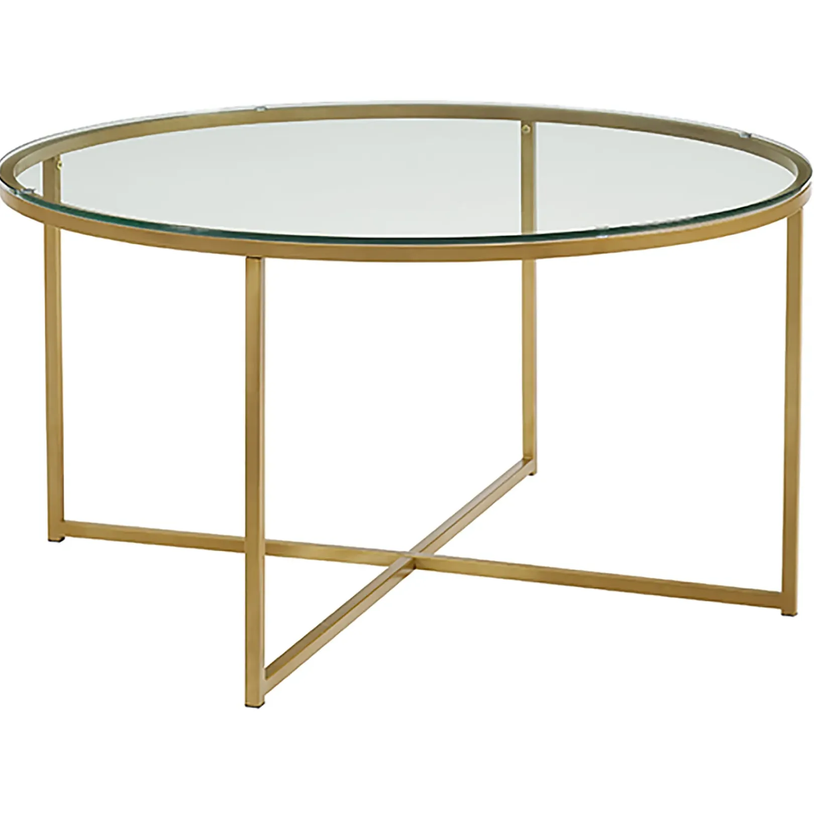 Online Stella Round Glass Coffee Table Gold Exquisite Gifts Coffee & End Tables