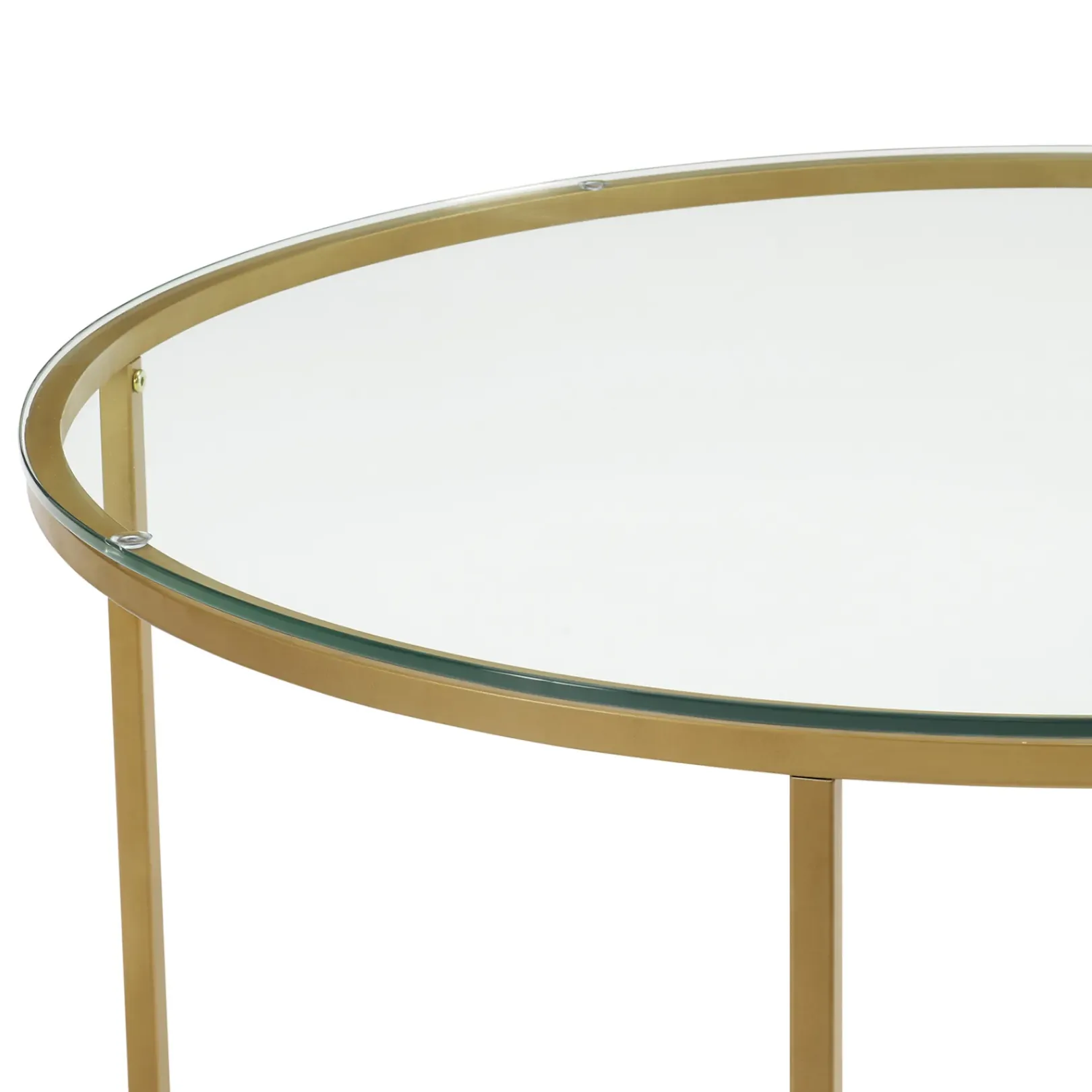 Online Stella Round Glass Coffee Table Gold Exquisite Gifts Coffee & End Tables