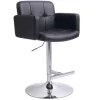Best Stout Adjustable Faux Leather Barstool, Black Fashion Barstools