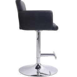Best Stout Adjustable Faux Leather Barstool, Black Fashion Barstools