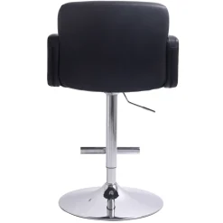 Best Stout Adjustable Faux Leather Barstool, Black Fashion Barstools
