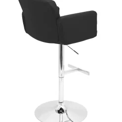 Online Stout Black Faux Leather Adjustable Barstool Promotion Barstools