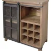 Susan Barn Door Wine Cabinet Good Quality Baker'S Racks & Bar Carts