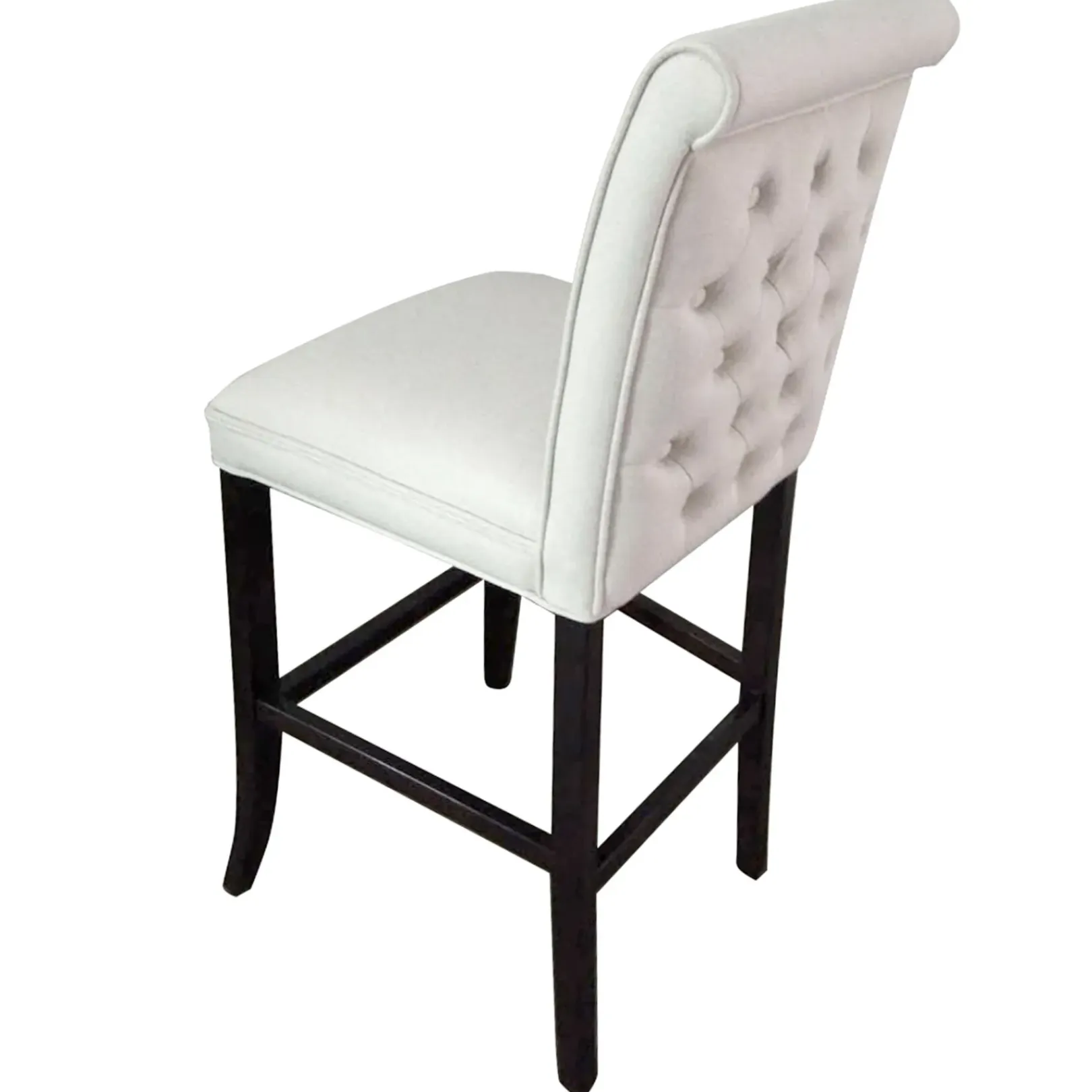 Tatum Ivory Tall Tufted Back Barstool Good Quality Barstools