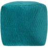 Best Teal Ripple Pouf Bargain Sale Ottomans & Poufs
