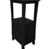 Theodore Black 2-Drawer Thick Leg Accent Table, 29.5 Cheaper Accent Tables