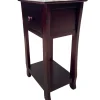 Best Theodore Brown 1-Drawer Thick Leg End Table, 26 Gift Selection Accent Tables
