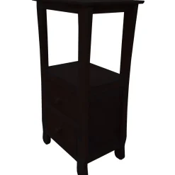 Hot Theodore Dark Brown 2-Drawer Thick Leg Accent Table, 29.5 Less Expensive Accent Tables