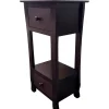 Best Theodore 2-Drawer Thick Leg End Table, Brown Less Expensive Coffee & End Tables