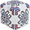 Outlet Tile Tufted Pouf Blue Outlet Ottomans & Poufs