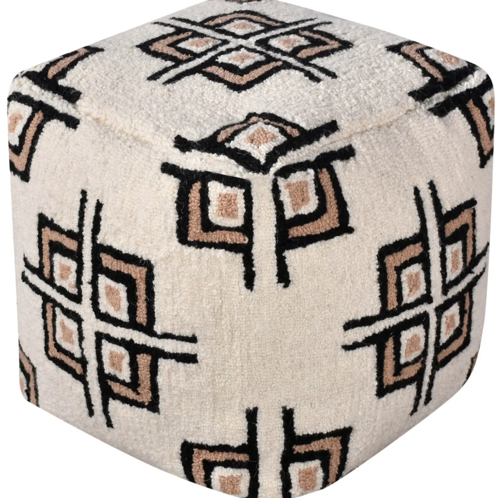 Hot Tile Tufted Pouf Cream Low Price Ottomans & Poufs