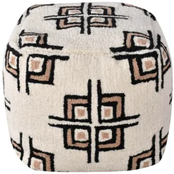 Hot Tile Tufted Pouf Cream Low Price Ottomans & Poufs