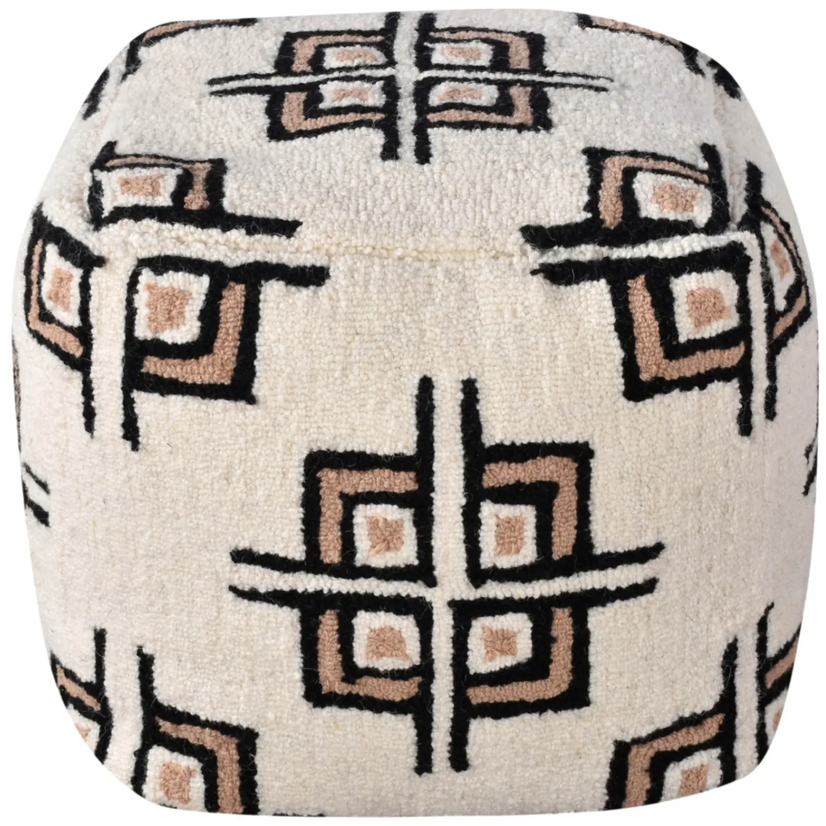Hot Tile Tufted Pouf Cream Low Price Ottomans & Poufs