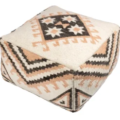 Online Tracey Boyd Kilim Pouf Neutral Discount Ottomans & Poufs