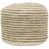 Hot Tracey Boyd Striped Jute Pouf Bargain Sale Ottomans & Poufs